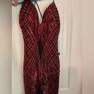 NWT Stunning Red Sequin Gown